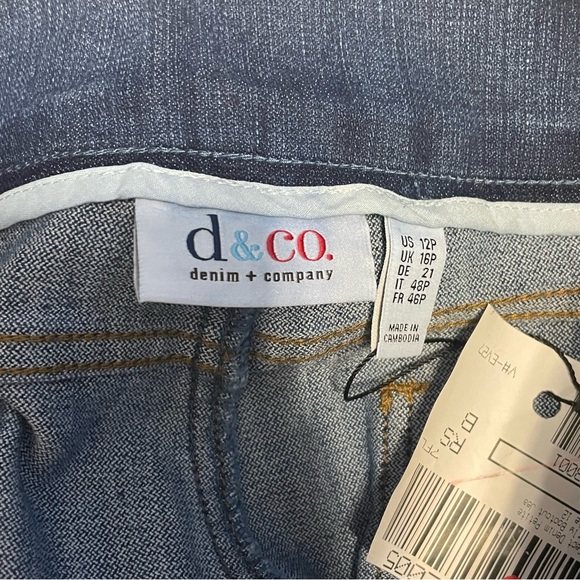 Denim & co perfect denim lightly bootcut pull on jeans 12P - Picture 5 of 6